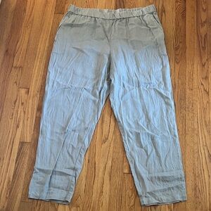 Eileen Fisher women's Light Gray linen pant